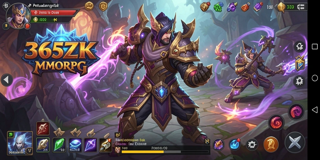 Screenshot dari gameplay 365ZK menunjukkan petualangan epik di dunia MMORPG.