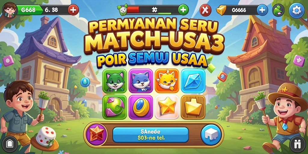 Tampilan gameplay G668 dengan kombinasi warna cerah dan desain menarik.