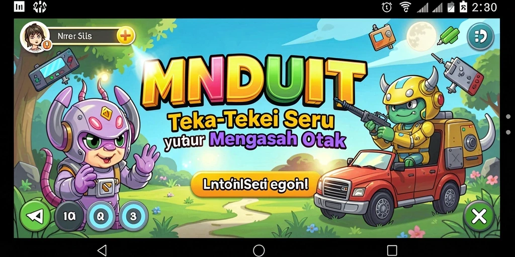 Tampilan gameplay MNDUIT yang menarik dan menantang.
