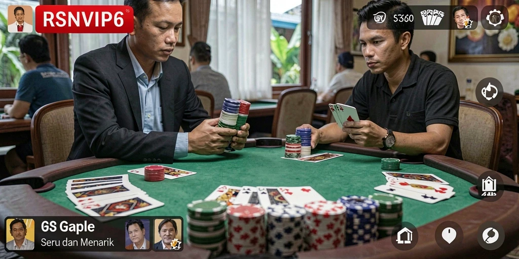 Tampilan gameplay RSNVIP6 yang seru dan menantang di Gaple.